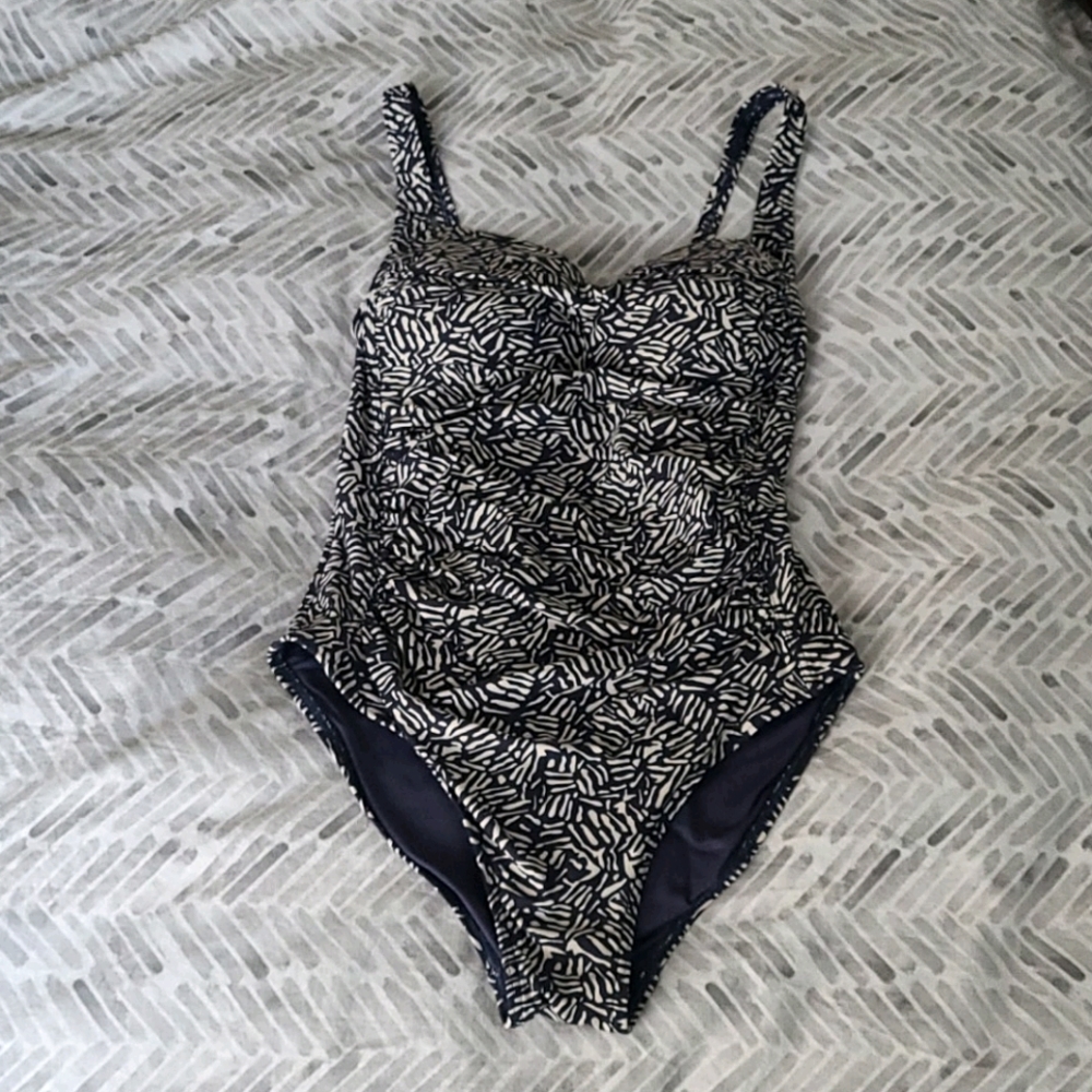 Bond Eye Australia one-piece swimsuit navy & tan